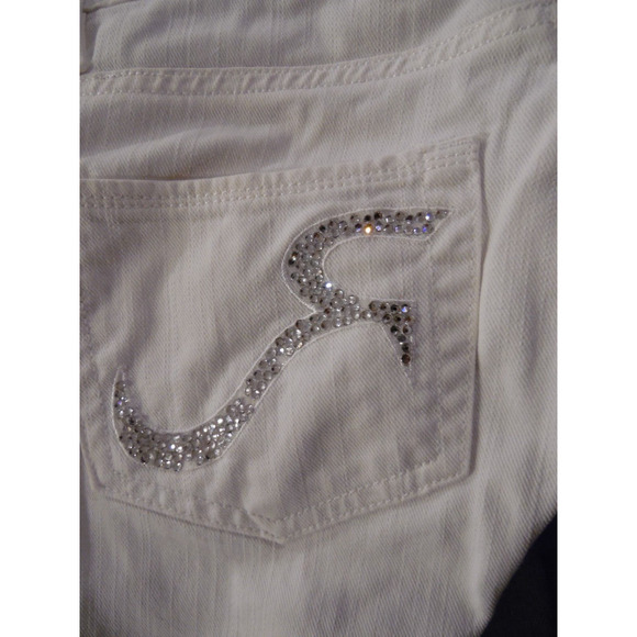 Rock & Republic Jeans Womens 4 White Kasandra Bootcut Embellished EUC - Picture 11 of 11
